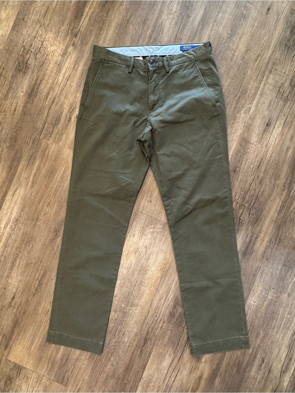 Polo Ralph Lauren The Polo Chino Pant Green Stretch Straight Classic Fit - 32x32 - Picture 2 of 11